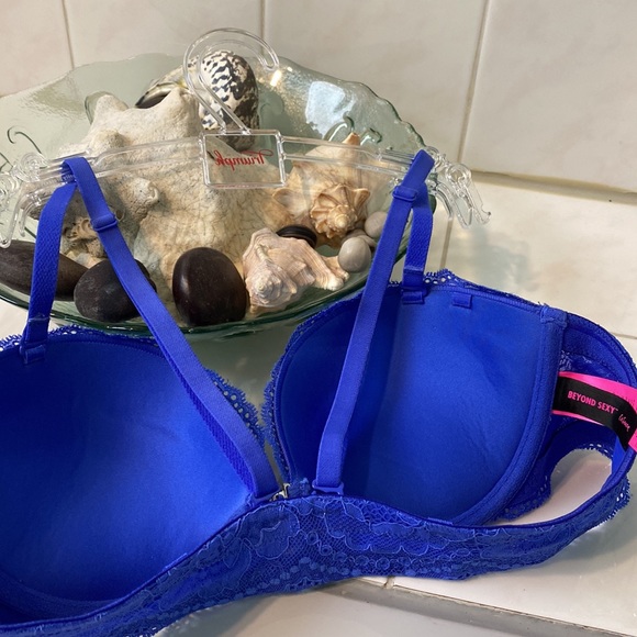 💙BEYOND SEXY LA SENZA Bra limited Edition sapphire BLUE With a GOLD hue. 36A - Picture 3 of 6